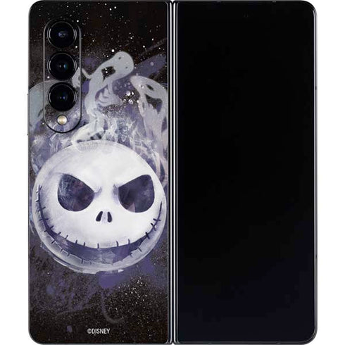 Disney The Nightmare Before Christmas Jack Skellington Face Art Galaxy Z Fold4 5G Skin
